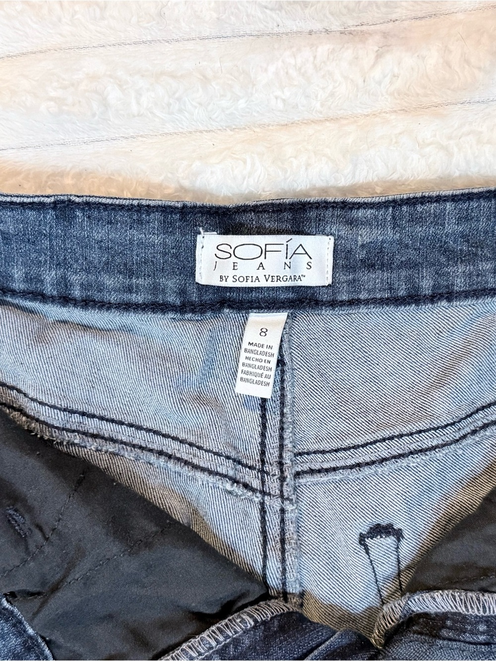 Sofia Jeans by Sofia Vergara Women’s Flare Blue Denim 5-Pocket Jeans Size 8 - Picture 3 of 5